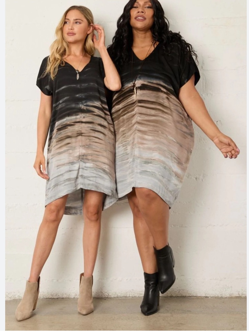 River + Sky Brooklyn Dress Hand Dyed EcoVero Resortwear Coastal Boho M - Picture 2 of 13